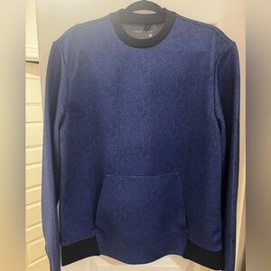 Greyson Men's Navy Blue Crewneck Sweatshirt with Black Trim